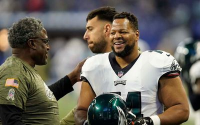 New Eagles Linval Joseph, Ndamukong Suh combine for sack of Matt Ryan