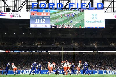 How Ford Field went from indoor carnival to football field for Browns-Bills