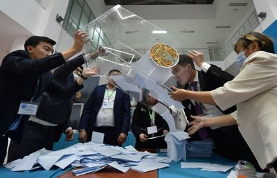 Kazakh president cruises to re-election