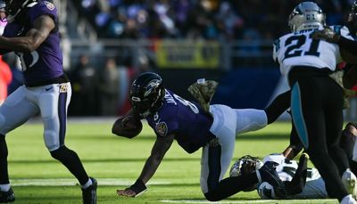 Panthers snap Ravens’ rare rushing streak in Week 11 loss
