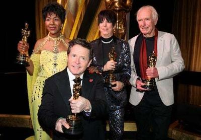 Michael J Fox gives emotional 13-minute speech as he accepts honorary Oscar for Parkinson’s advocacy
