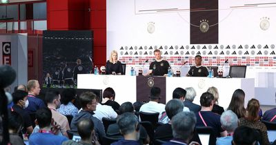 World Cup volunteer narrowly escapes injury after light falls from media centre ceiling