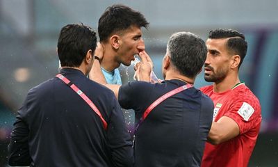 ‘Utter disgrace’: Iran goalkeeper allowed to play on at World Cup after head clash