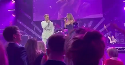 Nadine Coyle's surprise live performance of Boyzone hit with Ronan Keating at charity event