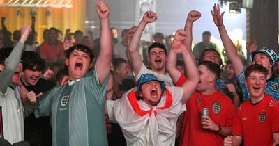 Watch the moments crowds erupted in Manchester as England score SIX goals in first game of World Cup