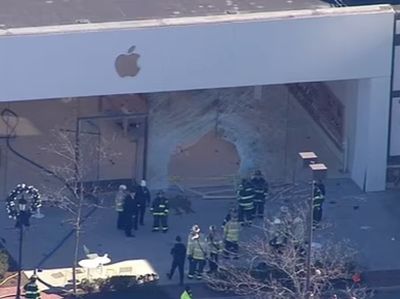 Several injured when SUV crashes into front of Apple store