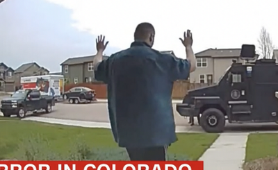 Footage shows Colorado Springs suspect surrendering to police after 2021 bomb threat incident
