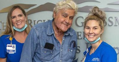 Jay Leno pictured for first time since horror fire with severe burn injuries