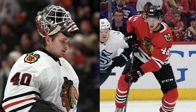 Old Swedish friends Arvid Soderblom, Filip Roos thankful to have each other on Blackhawks