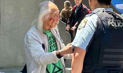 Serial protester Danny Lim in hospital after police ‘discontinued’ arrest in Sydney CBD