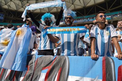 Argentina fans take over Lusail for World Cup match against Saudi