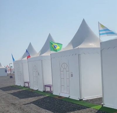 Murky tap water, roasting heat, no loo roll: Inside Qatar’s £175-a-night World Cup fan tents