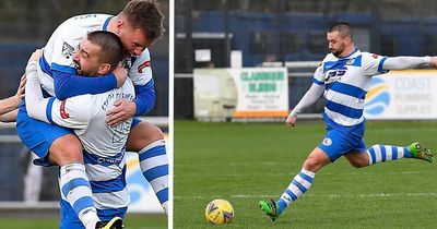 Scots non-league ace goes viral with wonder goal after boss badgers him to take free kicks