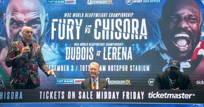 Tyson Fury vs Derek Chisora 3 PPV price on BT Sport confirmed