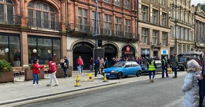 Sexy Beast filming sees crews and old cars take over city centre street