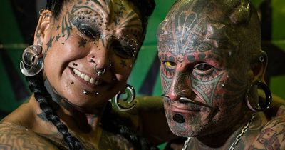 Couple with world record for most body modifications step closer to new milestone