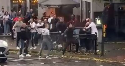 Huge brawl breaks out near bar soon after England's first World Cup match