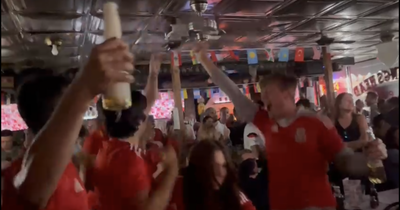 Wales fans gatecrash packed American bar and go absolutely mad when Gareth Bale scores