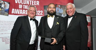 Inspirational rugby volunteer delivers message after receiving national RFU recognition for his efforts
