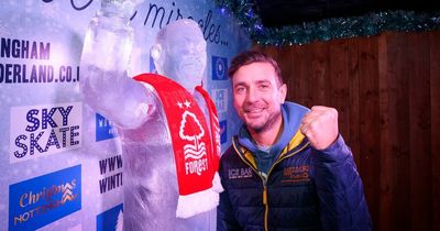 Nottingham Forest manager Steve Cooper honoured with ice sculpture at Winter Wonderland bar