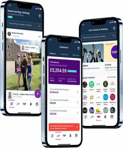 Shopping app that hands out shares in exchange for purchases