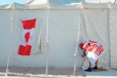 Remote desert camps house World Cup fans on a budget