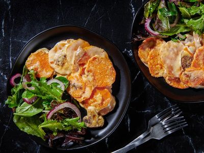 Souped out already? Try this sweet potato gratin instead