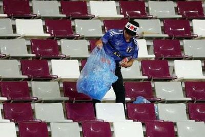 Japan celebrates World Cup win by cleaning their changing rooms and leaving origamis for Qatar hosts