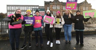 Picket lines outside West Lothian schools as teachers strike