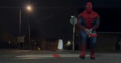 Spiderman painter strikes in dead of night to adorn roundabouts with England flags