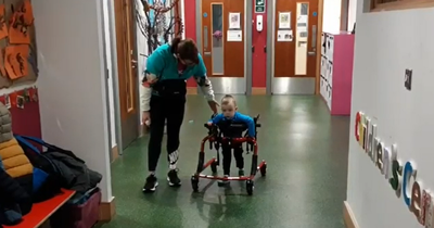 North Belfast boy defies the odds after being told he would never walk or talk