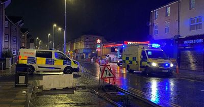 Pedestrian taken to hospital after being hit by car at petrol station