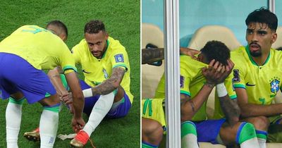 Brazil left sweating over Neymar as star in despair on bench after coming off injured