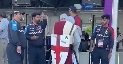 England fans turned away from World Cup stadium for wearing crusader costumes as supporters asked to 'be aware of deep sensitivities'