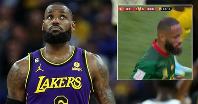 LeBron James responds as eagle-eyed fans spot his dopplegänger playing at World Cup