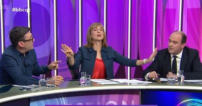 BBC Question Time: Fiona Bruce breaks up Andy Burnham and transport minister's fiery clash