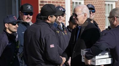 Biden Brings Thanksgiving Pies to Nantucket First Responders