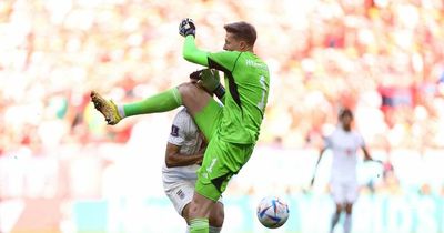 Wayne Hennessey sent off for wild Schumacher style kick as Wales crash to World Cup defeat to Iran