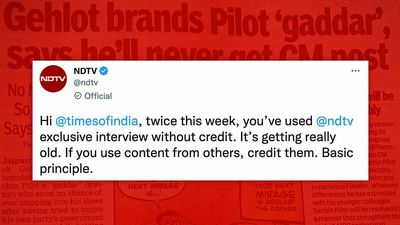 NDTV reminds ToI of ‘basic principle’ as paper runs TV channel’s exclusive without credit