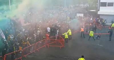 Footage of Manchester United fans released before Liverpool postponement as 41 sentenced