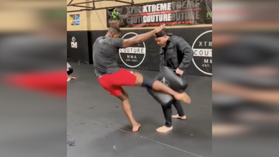 Video: UFC champ Francis Ngannou revs up kick training 8 months after knee surgery