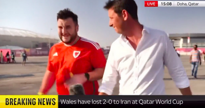 Watch Wales fan give Sky News reporter hilarious X-rated response to Iran defeat in comical TV clip