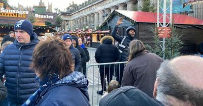 Edinburgh Christmas Market opening delayed as huge queue forms in Princes Street