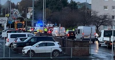 Fife road blocked off after child hit by car outside school gates