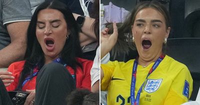 England's WAGs sum up the mood of the nation as they're spotted yawning in draw with USA