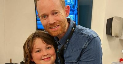 ITV Coronation Street fans seeing double as Sam star Jude Riordan goes into work ill to work with his real dad on soap