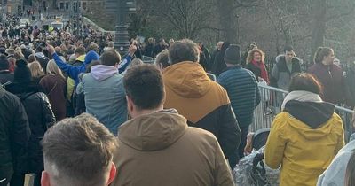 Huge queues spotted outside Edinburgh Christmas Market after opening day delays