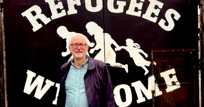 Former Labour leader Jeremy Corbyn stops by Dalymount Park for a visit