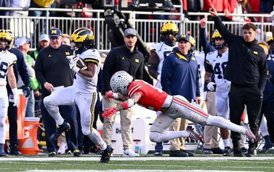 See Michigan RB Donovan Edwards’ 2 monster TD runs to put the dagger in Ohio State