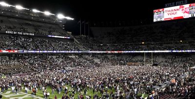 Texas A&M Fans Rush the Field After Aggies Upset No. 5 LSU